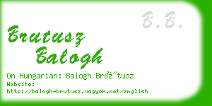 brutusz balogh business card